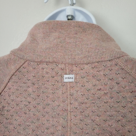 Prana Women's Medium Frozen Falls Light Pink Grey Pullover Sweater Wool Blend - Picture 4 of 7